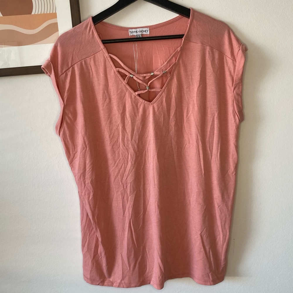 NWT Pink Short Sleeve Top!